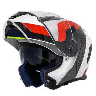 Imagem de Capacete Articulado Axxis Gecko SV Robocop Foxy Preto Moto, PRETO BRAN