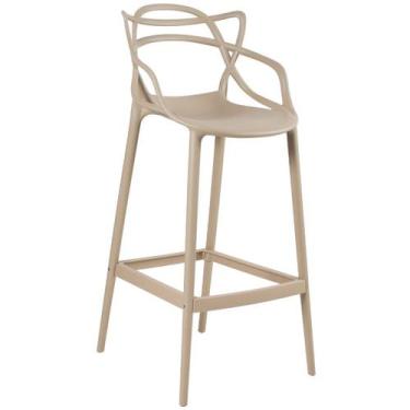 Imagem de Banqueta Laráz Master Allegra em Polipropileno 78 cm - Nude - Laraz