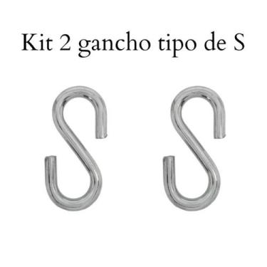 Imagem de Gancho Tipo S Reforçado Rede Armador Balanço Cadeira Saco de Pancada P