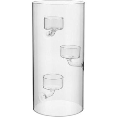 Imagem de Castiçal 3 Velas Borossilicato 25x12x12cm Transparente - NH