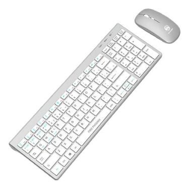 Imagem de Teclado E Mouse Bluetooth Sem Fio 2.4g Recarregável Bk-8078 - Luuk You