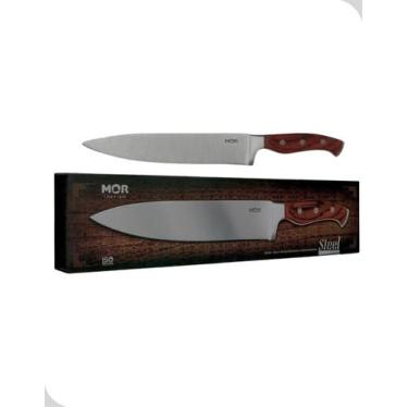 Imagem de Faca 9" Steel Mor Aço Inox Cabo Madeira