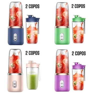 Imagem de Espremedor Elétrico Mini Liquidificador Portátil Suco Alimento Mistura