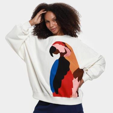 Imagem de Casaco Moletom Farm Araraquara Feminino, Off white, P