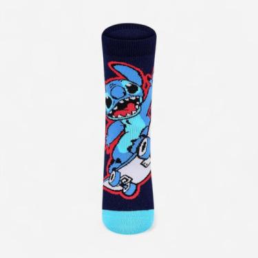 Imagem de Meia Lupo Disney Kids Stitch Azul Marinho, Marinho, 24a29