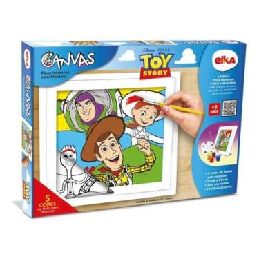 Imagem de Jogo Canvas Pinta Números com Moldura Toy Story Elka