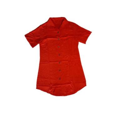 Imagem de Vestido Chemise estampa onça, rosa e laranja TAM M e G - Loja Carmen A