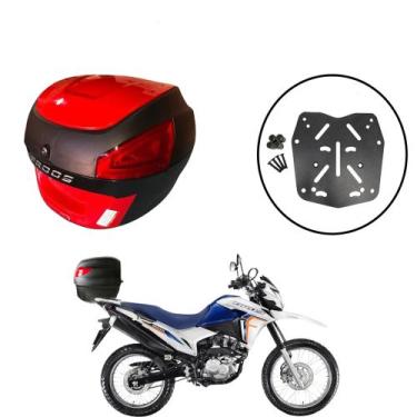 Imagem de Baú 29l Awa Proos + Sup Baú Superior Bros 150/160 2015+, Vermelho