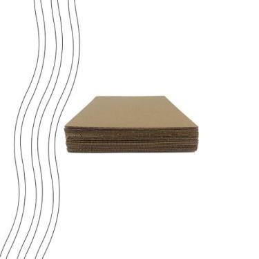 Imagem de Kit Placa de Papelão Parda A4 21x29,7cm Reciclada Onda T Kit:80 - IDB 