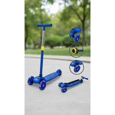 Imagem de Patinete Infantil 3 Rodas Ajustável Freio Azul - Congratulations Store