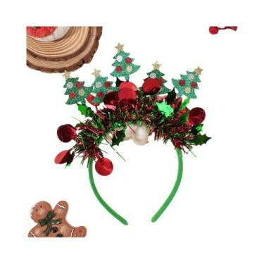 Imagem de Faixas De Cabelo Com Lantejoulas Para Meninas, Design De Papai Noel, R