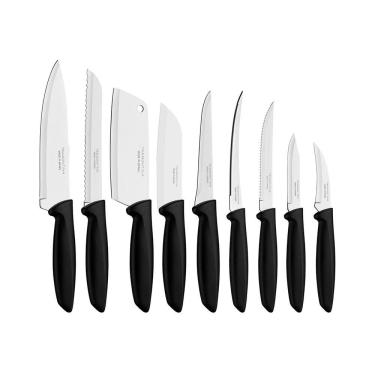 Imagem de Jogo De Facas Plenus Aço Inox 9 Peças Preto 23498048 Tramontina