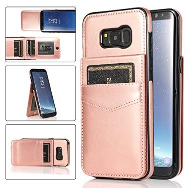 Imagem de Mobile phone accessories Para Samsung for Galaxy S8 Plus cor sólida PC + capa protetora TPU com suporte e slots de cartão phone case