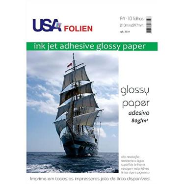 Imagem de Papel Fotografico Inkjet Glossy Adesivo 80G Pacote Com 10-52699