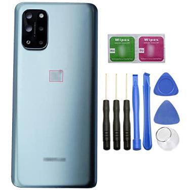 Imagem de Ubrokeifixit Capa de substituição para OnePlus 8T com painel traseiro de vidro para OnePlus 8T 6,6" (não para 8 6,6", não para 8 Pro 6,6") (8T 6,6"/prata)
