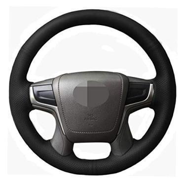 Imagem de TPHJRM Capa de volante de carro DIY couro artificial, apto para Toyota Land Cruiser 2016 2017 2018 2019 Land Cruiser Prado 2018