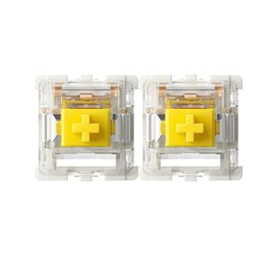 Imagem de Gateron G Yellow Pro Switches Prelubrificado 3pin RGB SMD Linear para o teclado mecânico de jogo (72 Pcs, Amarelo)