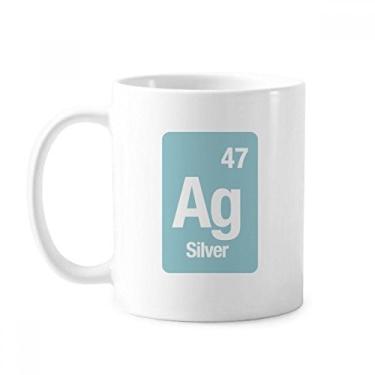 Imagem de Ag Silver Chemical Element Caneca cerâmica cerâmica café porcelana xícara louça