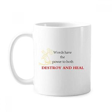 Imagem de Words Have Power to Heal Blessing Caneca Cerâmica Café Porcelana Utensílios de Mesa