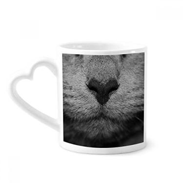 Imagem de Caneca de foto de gato animal caneca de cerâmica copo de coração de vidro