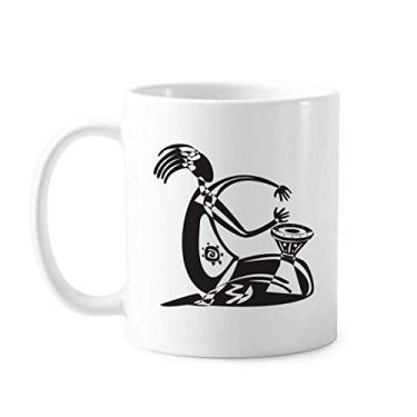 Imagem de Caneca Pandeiro Mexican Dance Celebrate Mexico Cerâmica Café Porcelana Utensílios de Mesa