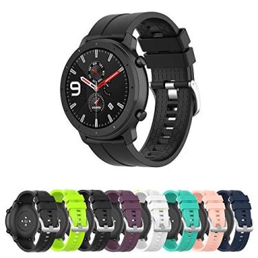 Imagem de Pulseira 22mm Silicone LTimports, compativel com Amazfit GTR 47mm - Gtr4/Gtr3/Gtr2 - Stratos 2/3 - Galaxy Watch 46mm Sm-R800 - Gear S3 Frontier - Galaxy Watch 3 45mm (Preto)