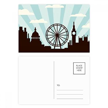Imagem de Grã-Bretanha, Reino Unido, Londres, Contorno do Olho do Reino Unido, conjunto de cartões postais de aniversário