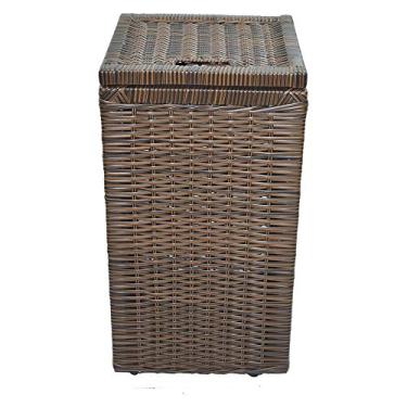 Imagem de Cesto roupa suja roupeiro fibra sintetica junco argila 30x30x57