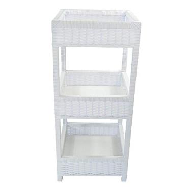 Imagem de Organizador Quadrado Multiuso/Fruteira 3 Andares 35x35x75 - Branco