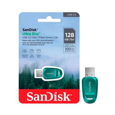 Imagem de Pendrive 128Gb Sandisk Ultra Eco, Usb 3.2 Gen 1, Até 100