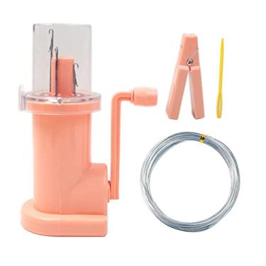 Imagem de Deevoka Mini máquina de tricô pp facilmente ferramenta de tricô Easy Knitter DIY Household para camisolas Cachecóis Artesanato DIY Pulseiras, ROSA