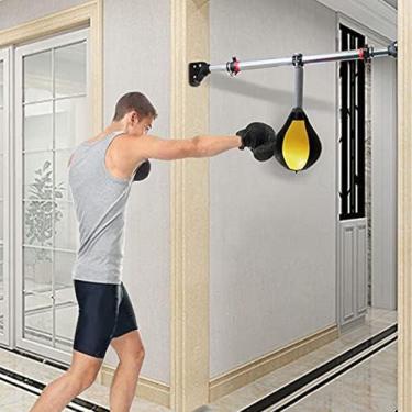 Imagem de Sacos De Boxe De Porta De Entrada De Corredor Montados Na Parede, Adultos, Crianças, Velocidade, Boxe, Bola Reflexa, Altura Ajustável, Barra Horizontal E Bola Inflável,Hilarious123