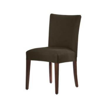 Imagem de Kit 4 Capas Para Cadeira Com Malha Suplex Marrom - Adomes