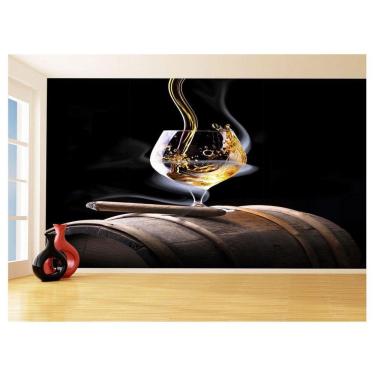 Imagem de Papel De Parede 3D Bebidas Whisky Charutos 3,5M Al254