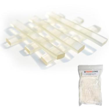Imagem de Flowe Blocos de configuração de plástico transparente de 5/81.3 cm x 1/10.2 cm x 5.1 cm para vidro e espelhos – Pacote com 100 peças