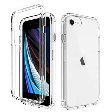 Imagem de Asuwish Capa de celular para iPhone 7/8/SE 2020/2022 capa de celular TPU transparente transparente não amarelada fina híbrida à prova de choque protetora iPhone7 iPhone8 7s 8s i SE2020 SE2022