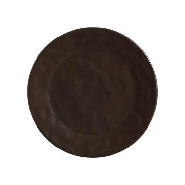 Imagem de Conjunto 6 Pratos Raso Cerâmica Ocre Preto 27,5cm - Scalla