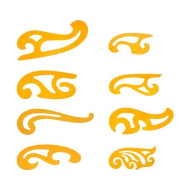 Imagem de kowaku Ferramenta de modelo de desenho de régua de curva francesa, ferramenta de modelo de quadrinhos, multifuncional para desenho arquitetônico de, Estilo j