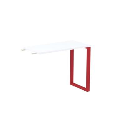 Imagem de Mesa Complemento 900x450mm Mcp90/45p25tub Branco/Vermelho