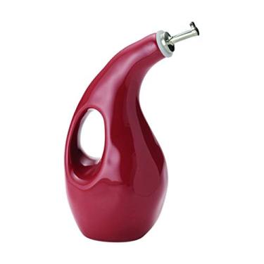 Imagem de Rachael Ray Cucina Ceramics EVOO Dispensador de azeite com bico – 700 ml, vermelho