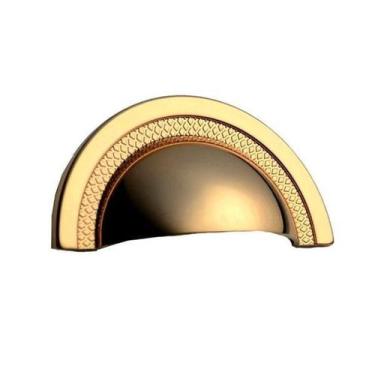 Imagem de Puxador De Gaveta Concha Sobrepor Zen Shell - Gold - 48Mm