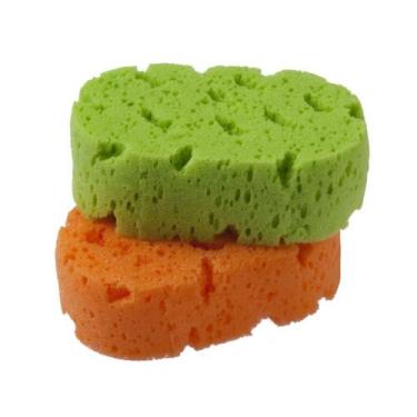 Imagem de Kit Com 2 Esponjas Para Banho Embalagem Econômica Marco Boni, Laranja,