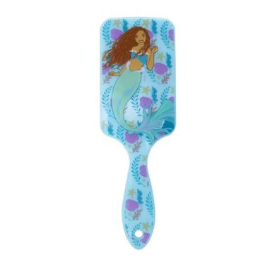 Imagem de Escova Cabelo Raquete Coleção Disney Sereia Azul Marco Boni, Azul