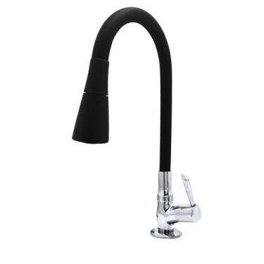 Imagem de Torneira Bica Movel Cozinha Mesa Preta C61 1/2-1/4 Dn15 3069 Bognar