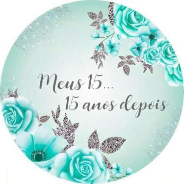 Imagem de Painel Redondo Tecido Sublimado 3D Meus 15 Anos Frd-5956 - Felicitá