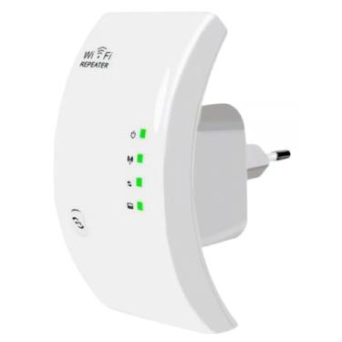 Imagem de Repetidor De Sinal Wi-Fi, Amplificador Potente Sem Fio Turbo, 300Mbps, Single-Band, Longo Alcance, Extensor de Alcance, 2.4GHz, Porta Ethernet, Conexão Estável, Compacto, Plug & Play.