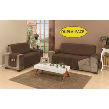 Imagem de Capa protetor de sofa retratil 2/3 lugares king dupla face - RIOS ENXO