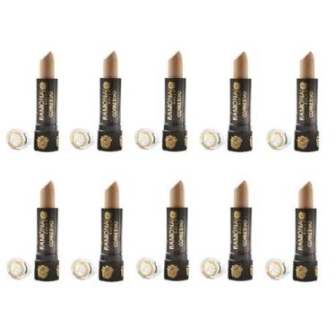 Imagem de Kit 10 Corretivo Bastão Cor 01 Claro 3,8gr - Ramona Make Up