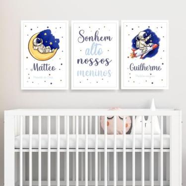 Imagem de 3 Quadros Infantil Ursinho Príncipe - FlorEllas, Irmãos 2