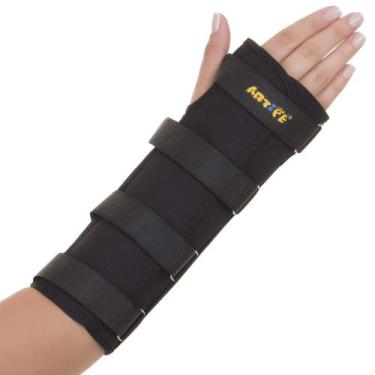 Imagem de Ortese Ampla Para Punho Em Tecido Com Tala Preto - Artipé, Esquerdo GG